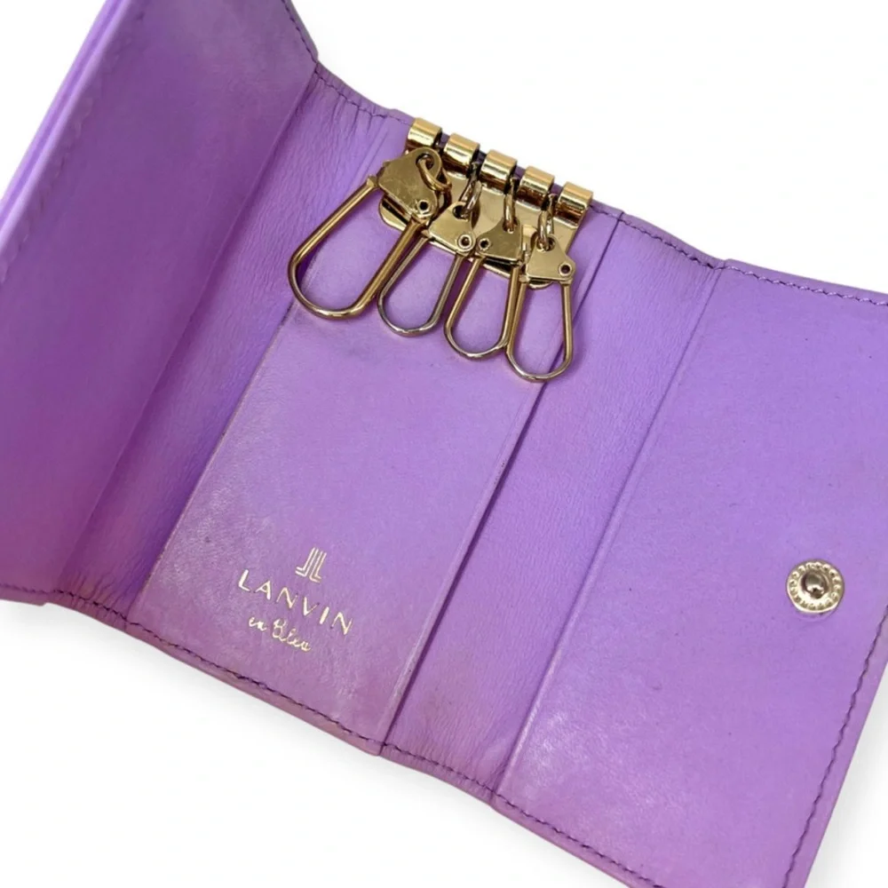 Lanvin en Bleu Pastel Floral Key Case Card Holder